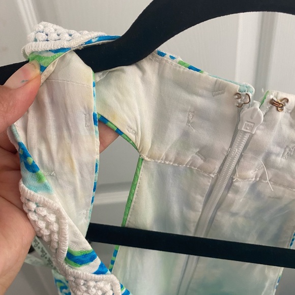 Lilly Pulitzer Green and Blue Trudy Shift Dress Sz 00 - Picture 9 of 12